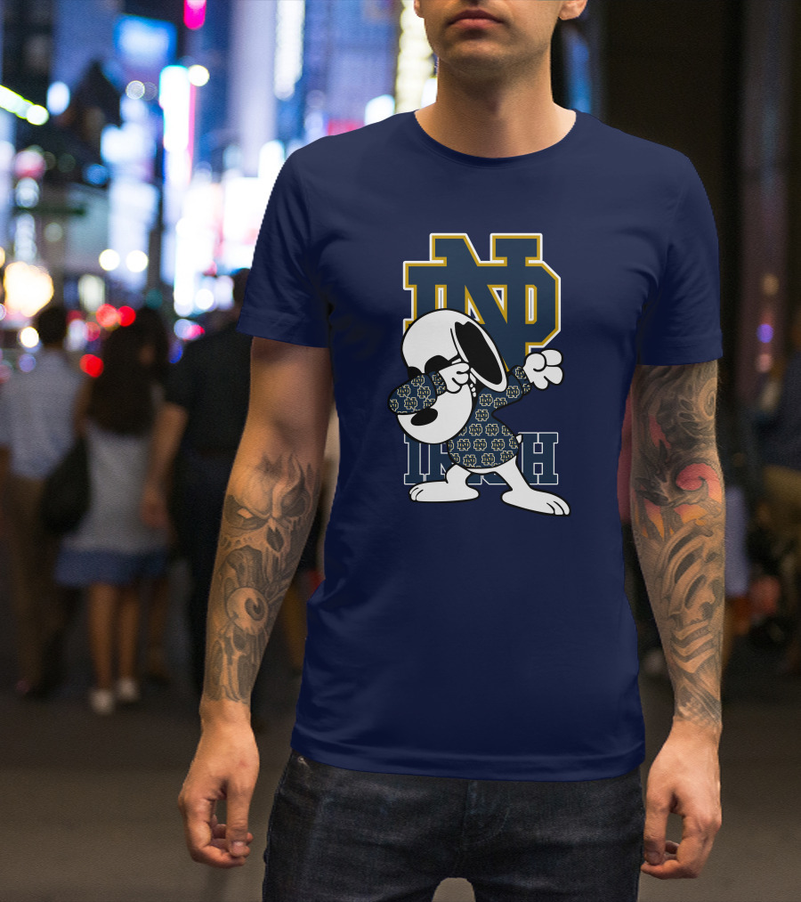 ND Irish Snoopy Dabbing Notre Dame Fighting Irish T-Shirt