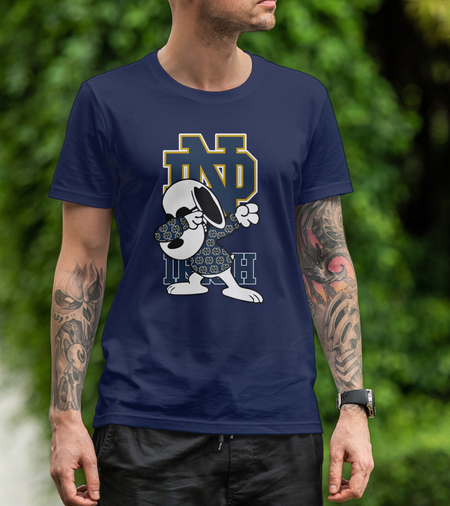 ND Irish Snoopy Dabbing Notre Dame Fighting Irish T-Shirt