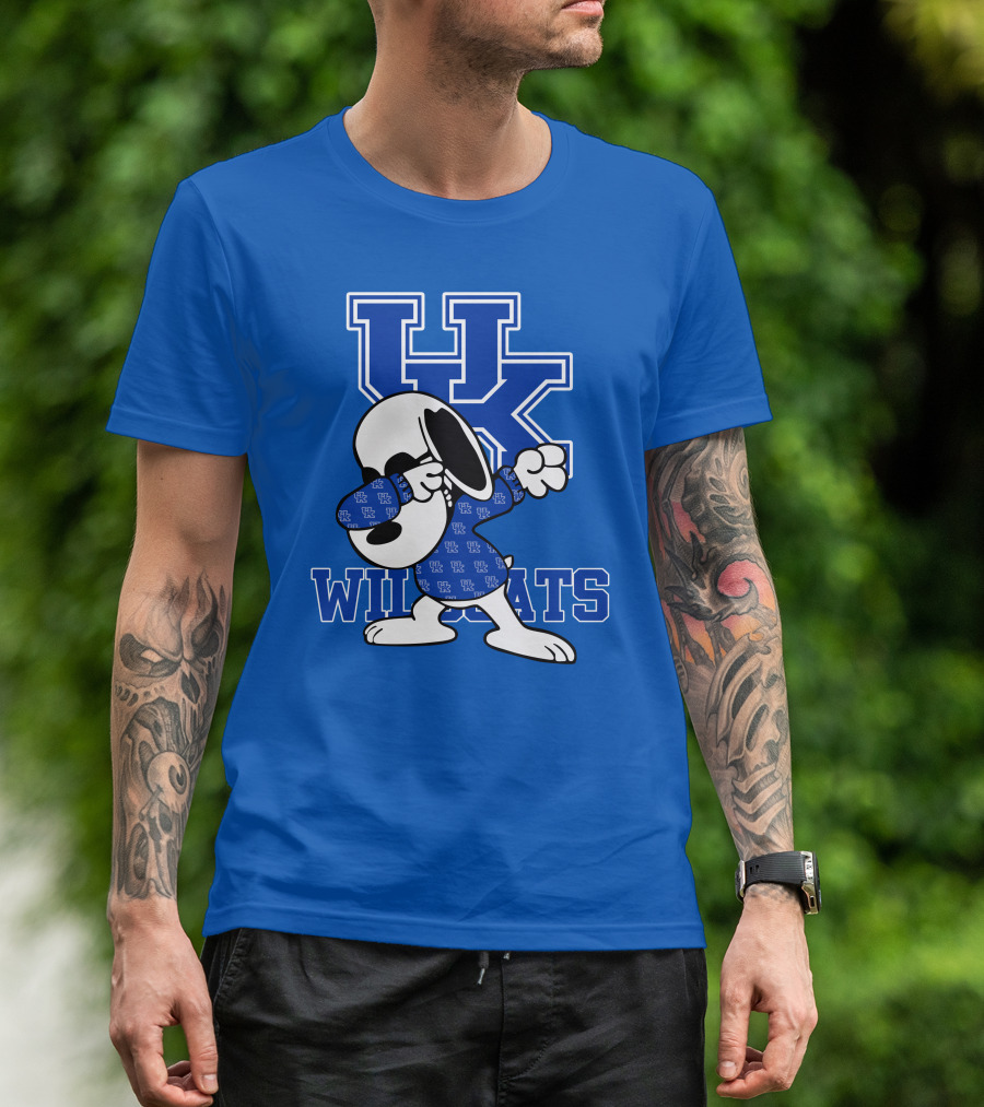Kentucky Wildcats UK Snoopy Dabbing Basketball T-Shirt