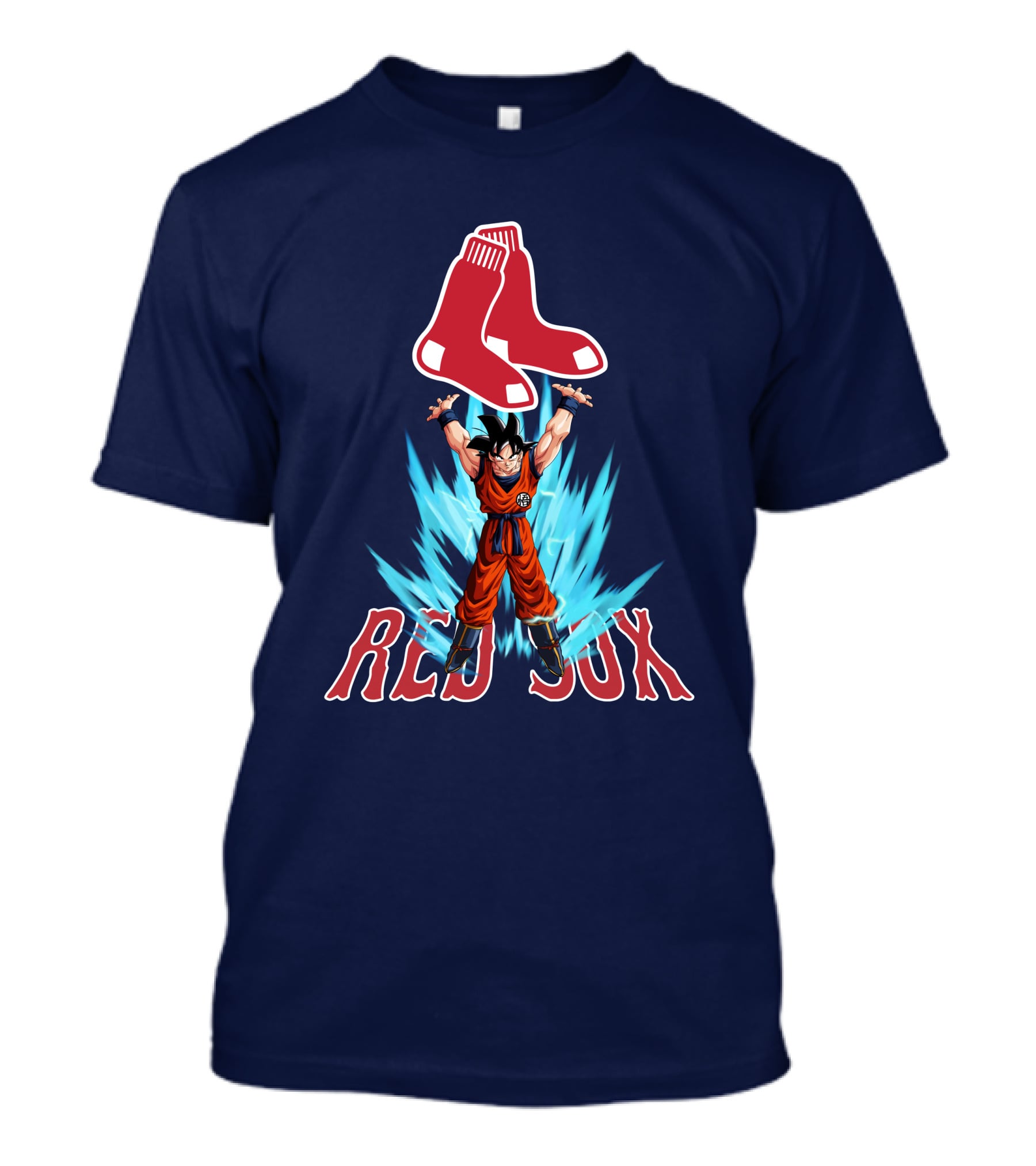 Boston Red Sox Goku Super Saiyan Transformation Socks T-Shirt