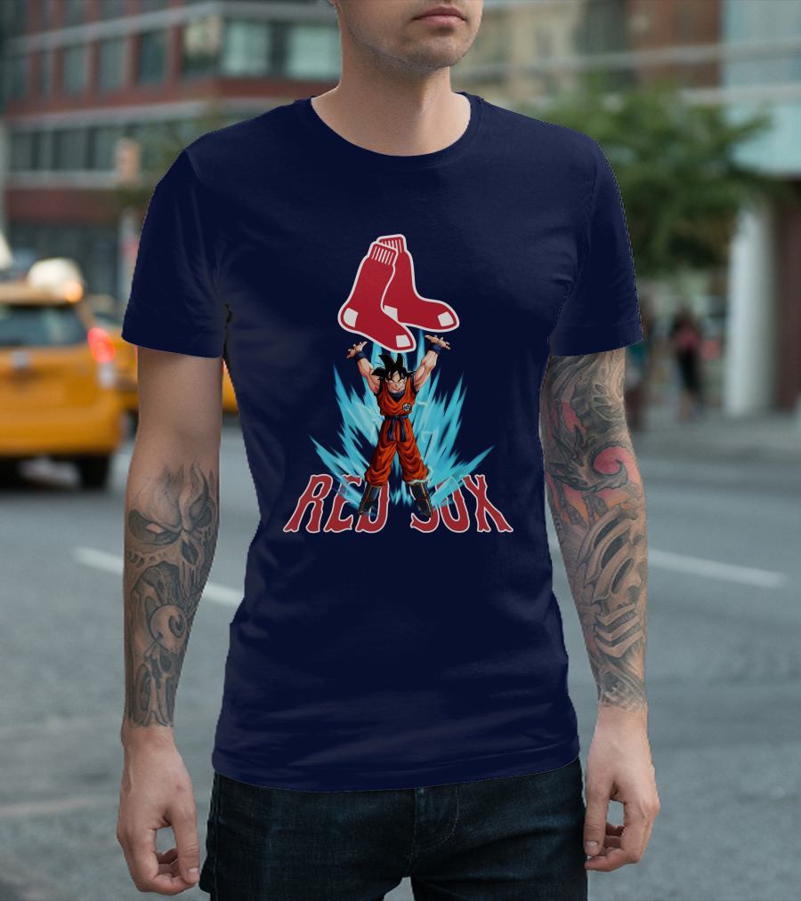 Boston Red Sox Goku Super Saiyan Transformation Socks T-Shirt