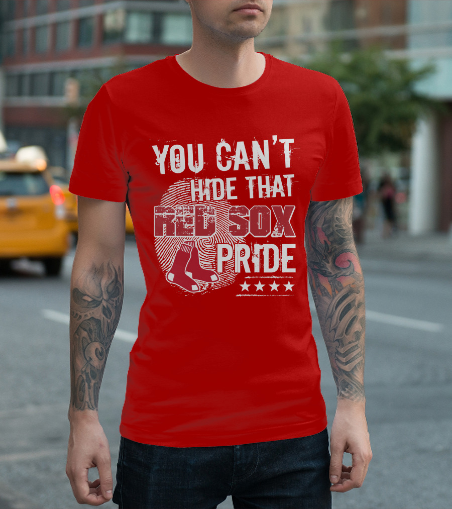 You Can't Hide That Red Sox Pride with Sock and Stars T-Shirt