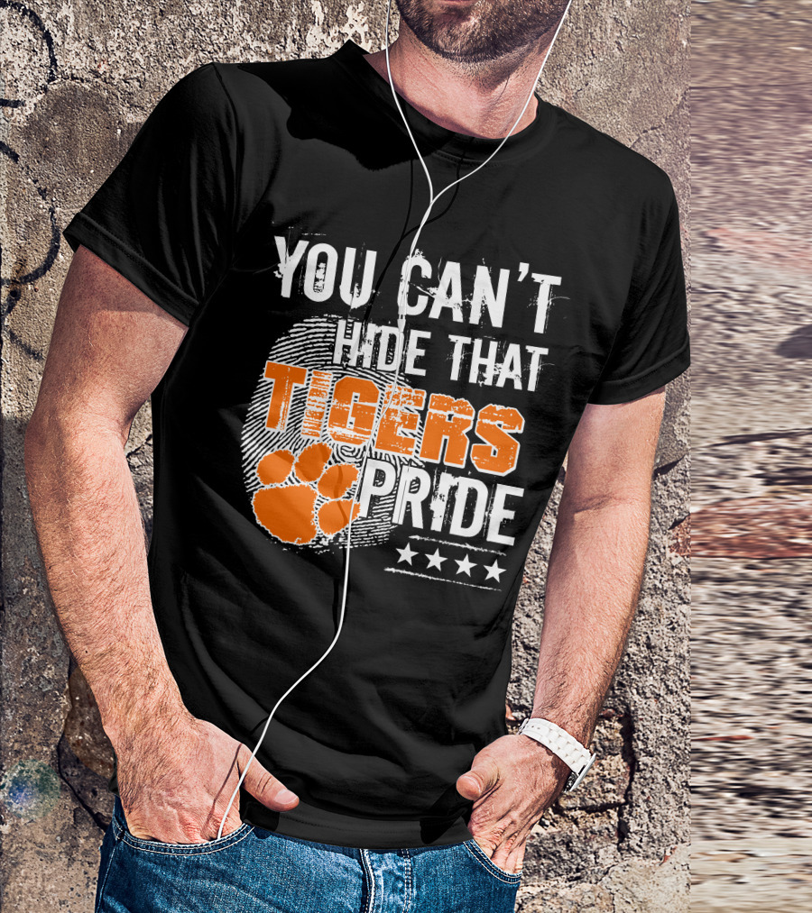 You Can't Hide That Tigers Pride Fingerprint Paw Stars T-Shirt