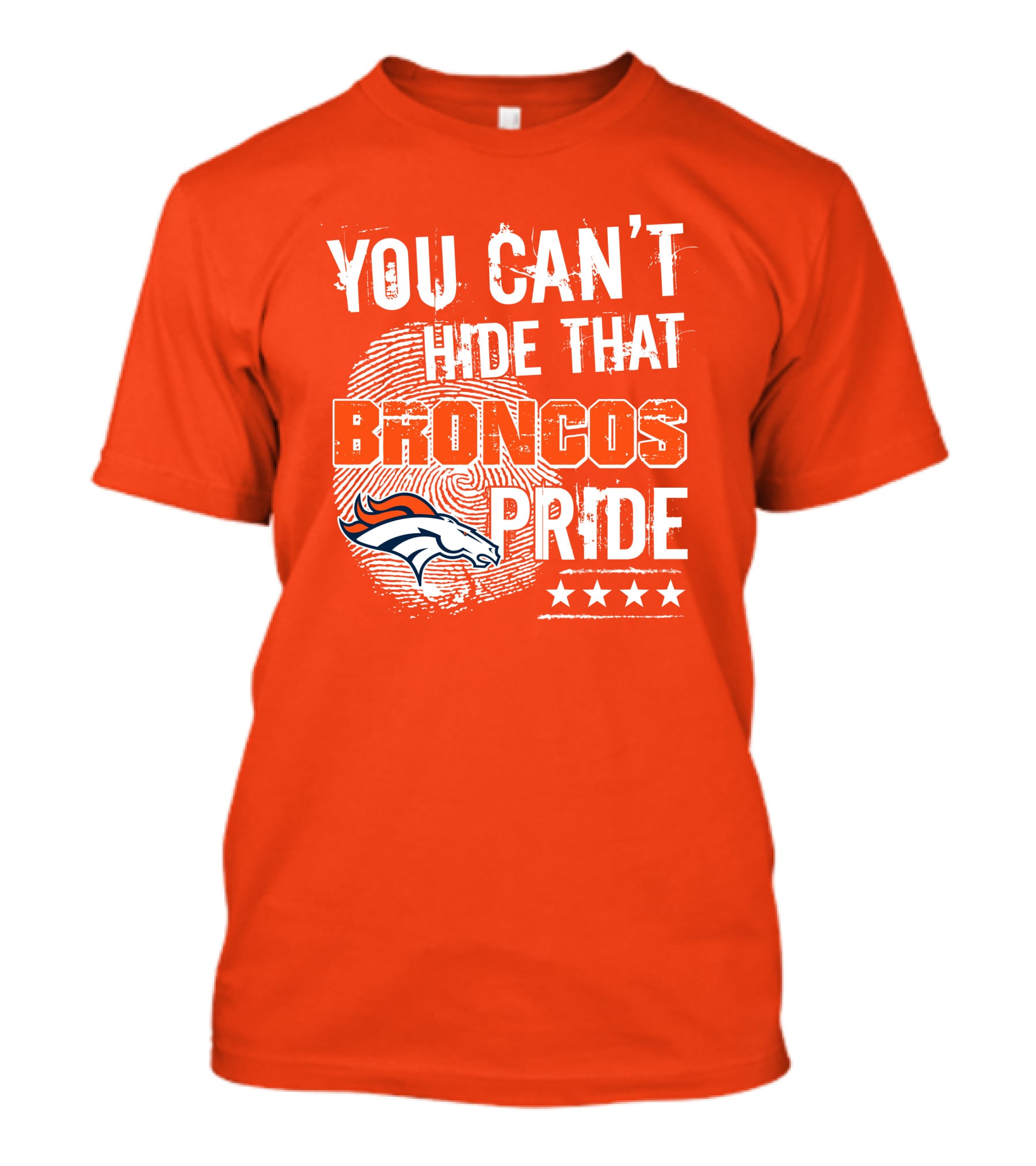 You Can't Hide That Broncos Pride Denver Broncos Logo Stars T-Shirt
