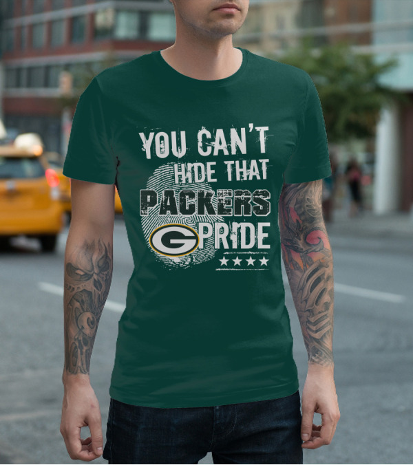 You Can't Hide That Packers Pride Green Bay G Logo Stars T-Shirt