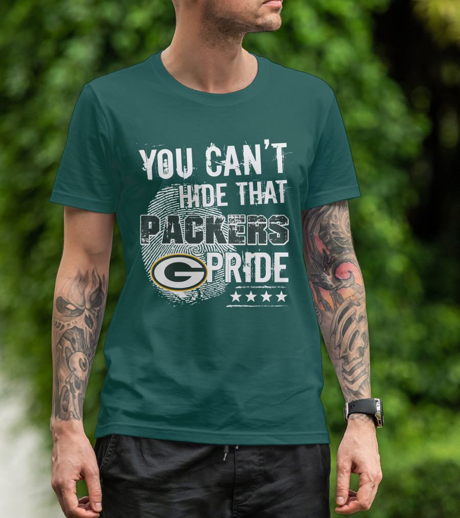 You Can't Hide That Packers Pride Green Bay G Logo Stars T-Shirt