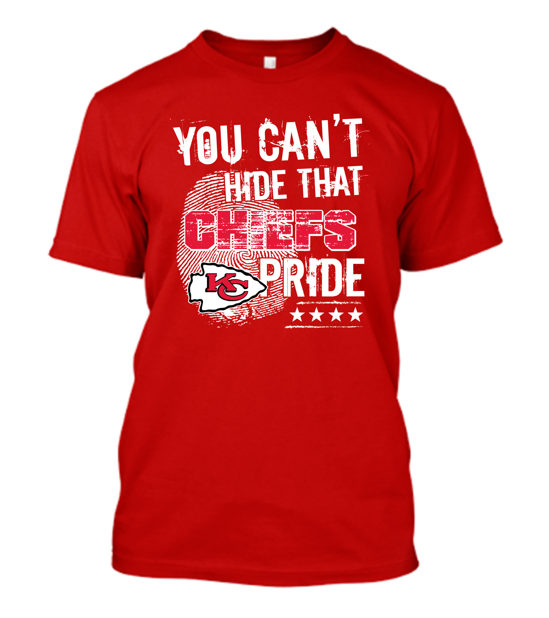 You Can't Hide That Kansas City Chiefs Pride Kc Football Four Stars T-Shirt