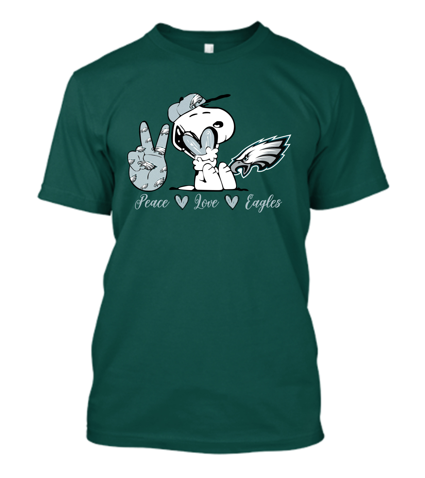 Peace Love Snoopy Philadelphia Eagles T-Shirt