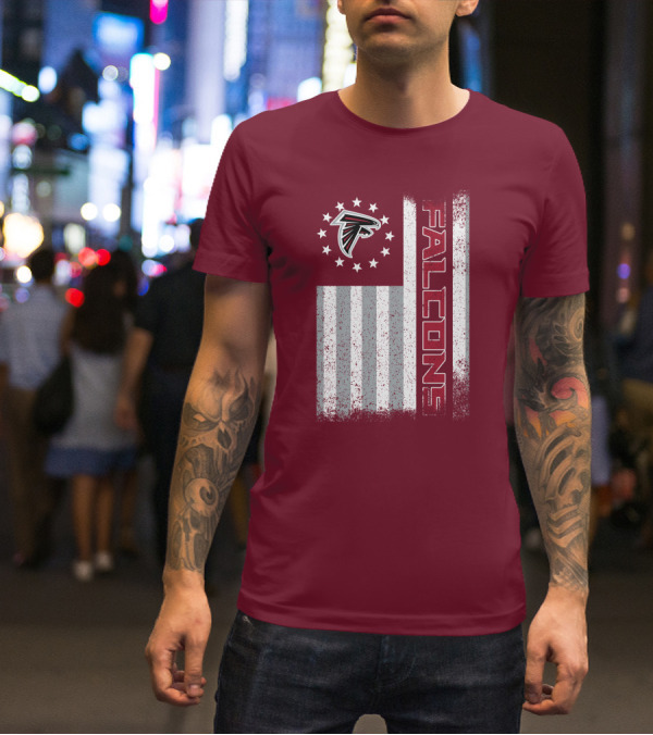 Atlanta Falcons American Flag Stars And Stripes T-Shirt
