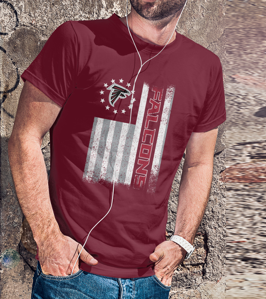 Atlanta Falcons American Flag Stars And Stripes T-Shirt