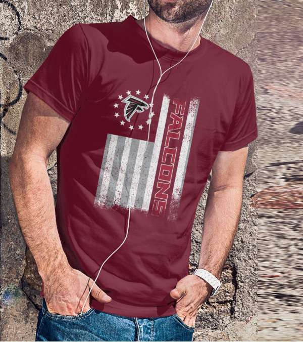 Atlanta Falcons American Flag Stars And Stripes T-Shirt