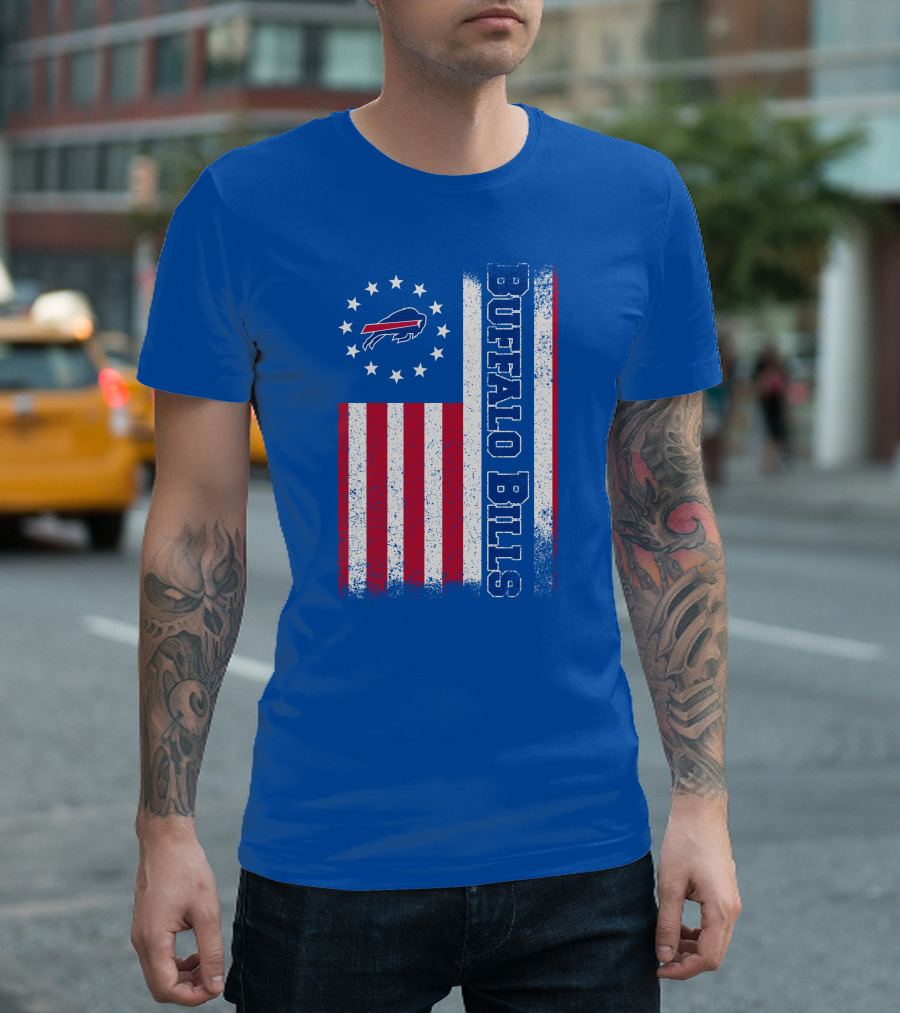 Buffalo Bills American Flag Stars And Stripes T-Shirt