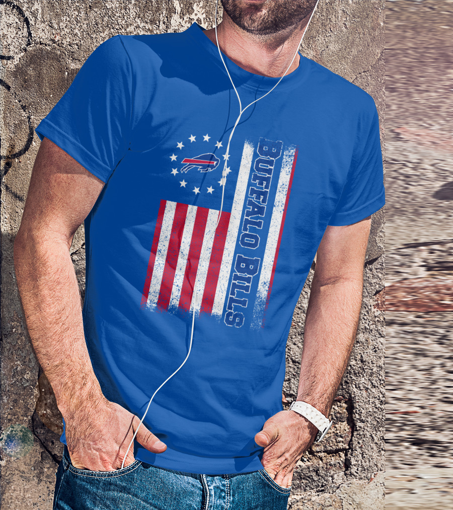 Buffalo Bills American Flag Stars And Stripes T-Shirt