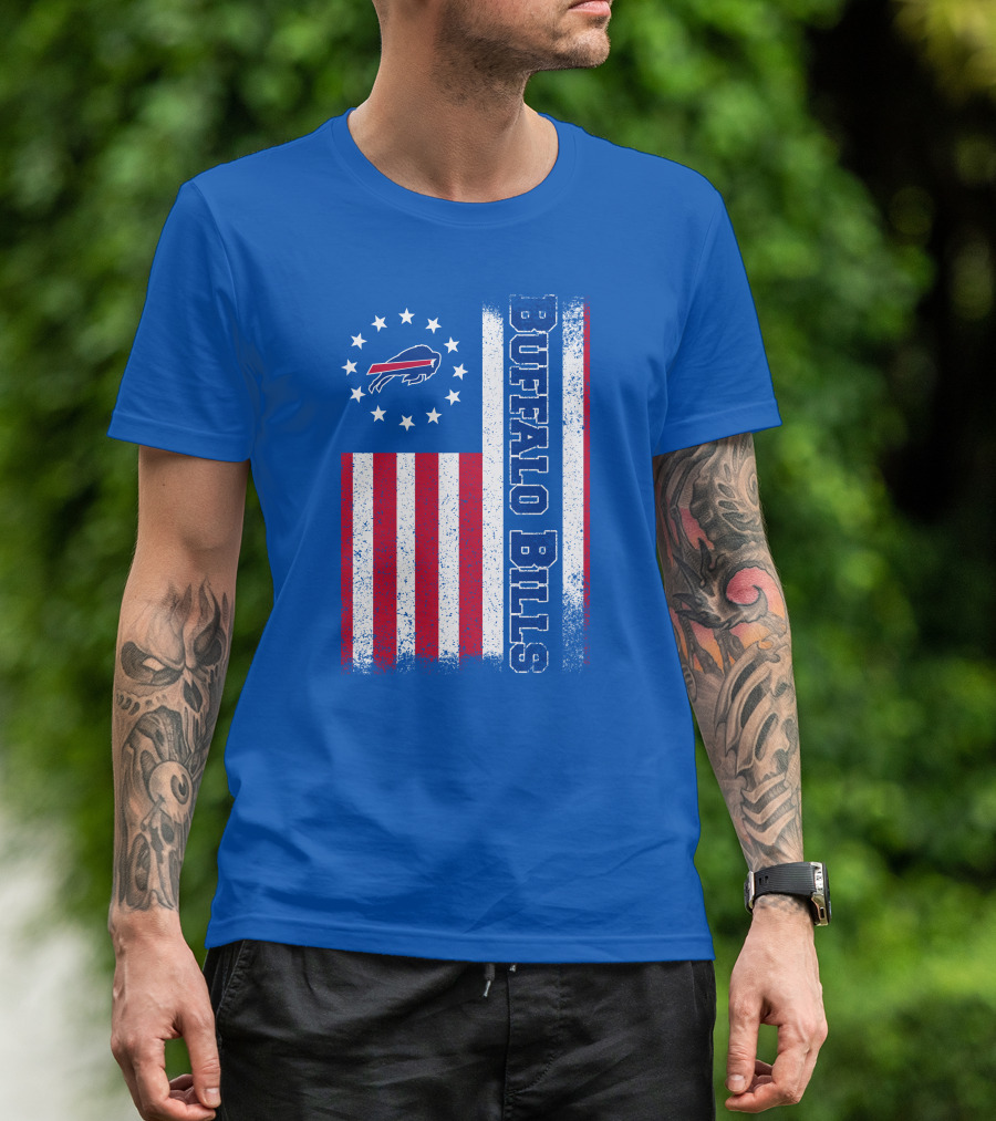 Buffalo Bills American Flag Stars And Stripes T-Shirt