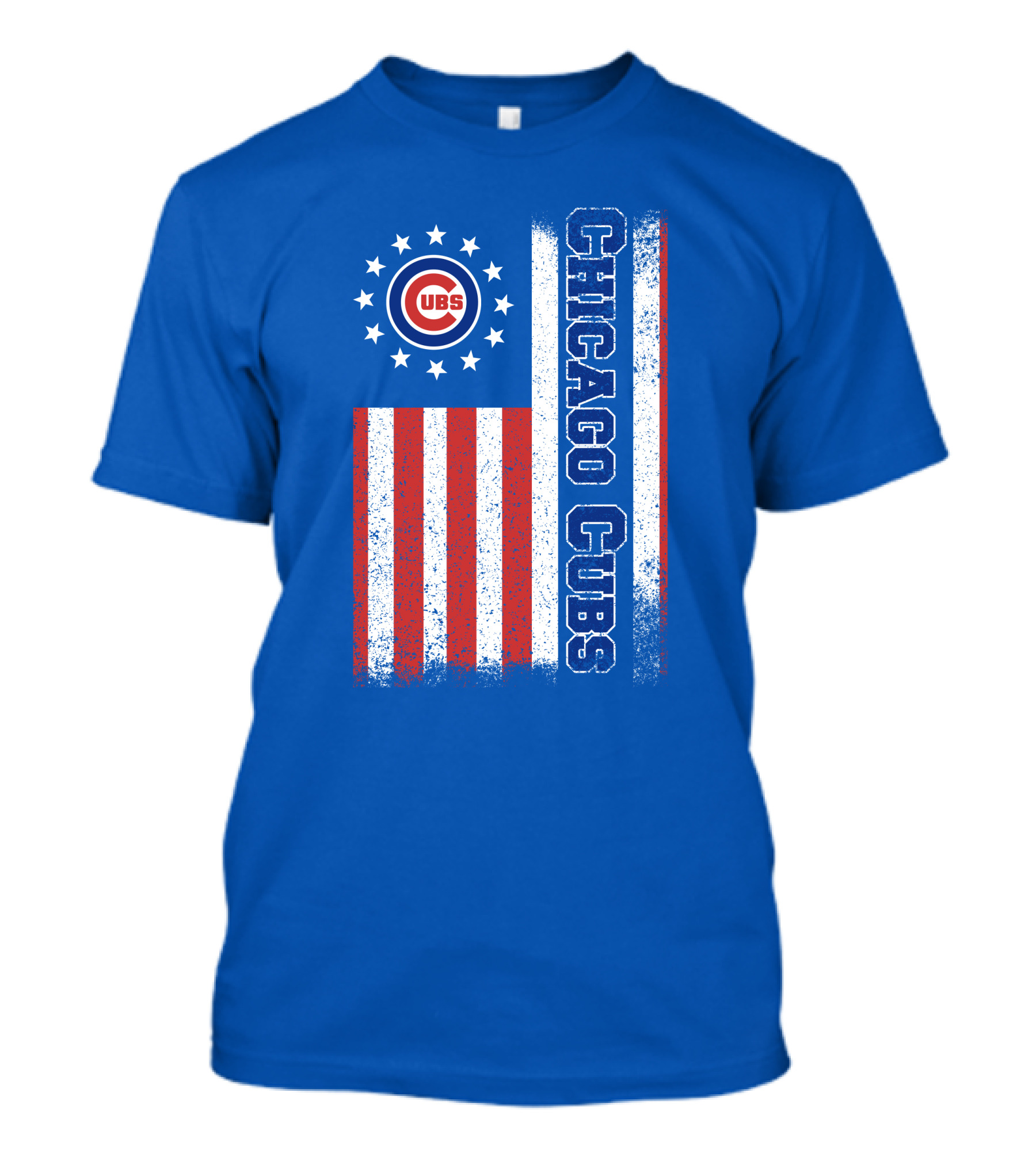 Chicago Cubs Stars Stripes American Flag T-Shirt