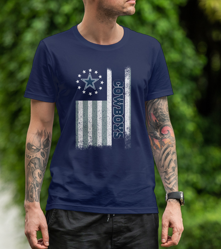 Dallas Cowboys American Flag Star Stripes T-Shirt