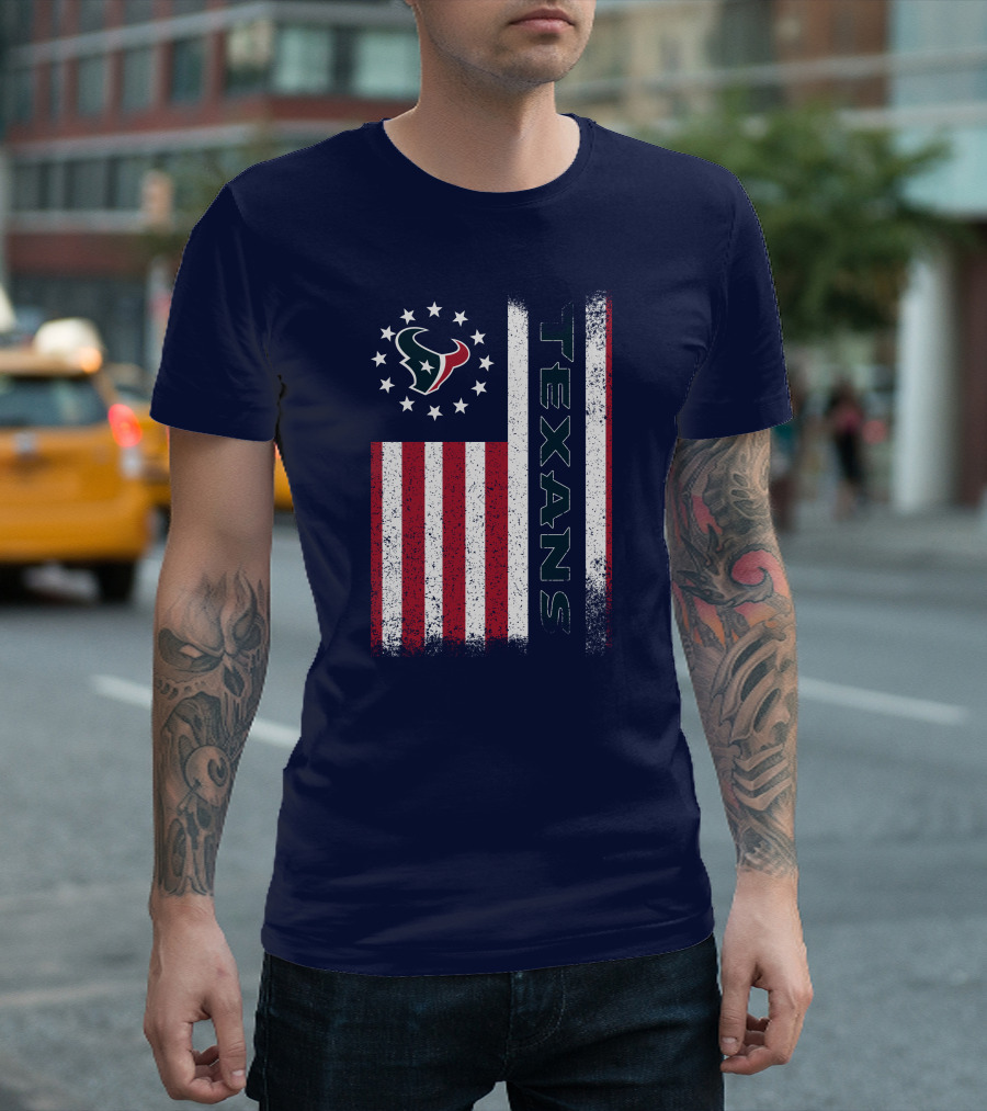 Houston Texans American Flag Texans T-Shirt