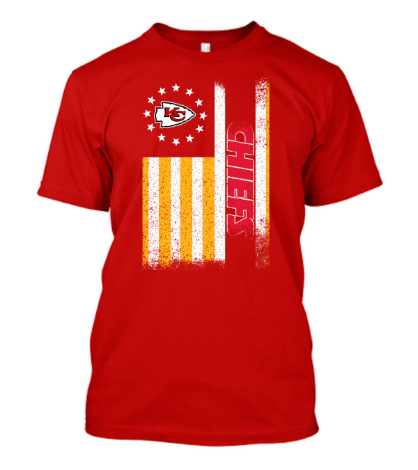 Kansas City Chiefs American Flag Stripes Stars T-Shirt