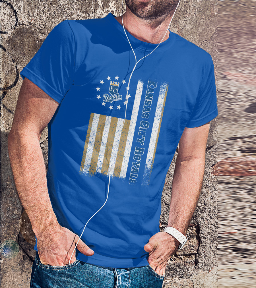 Kansas City Royals American Flag Distressed T-Shirt