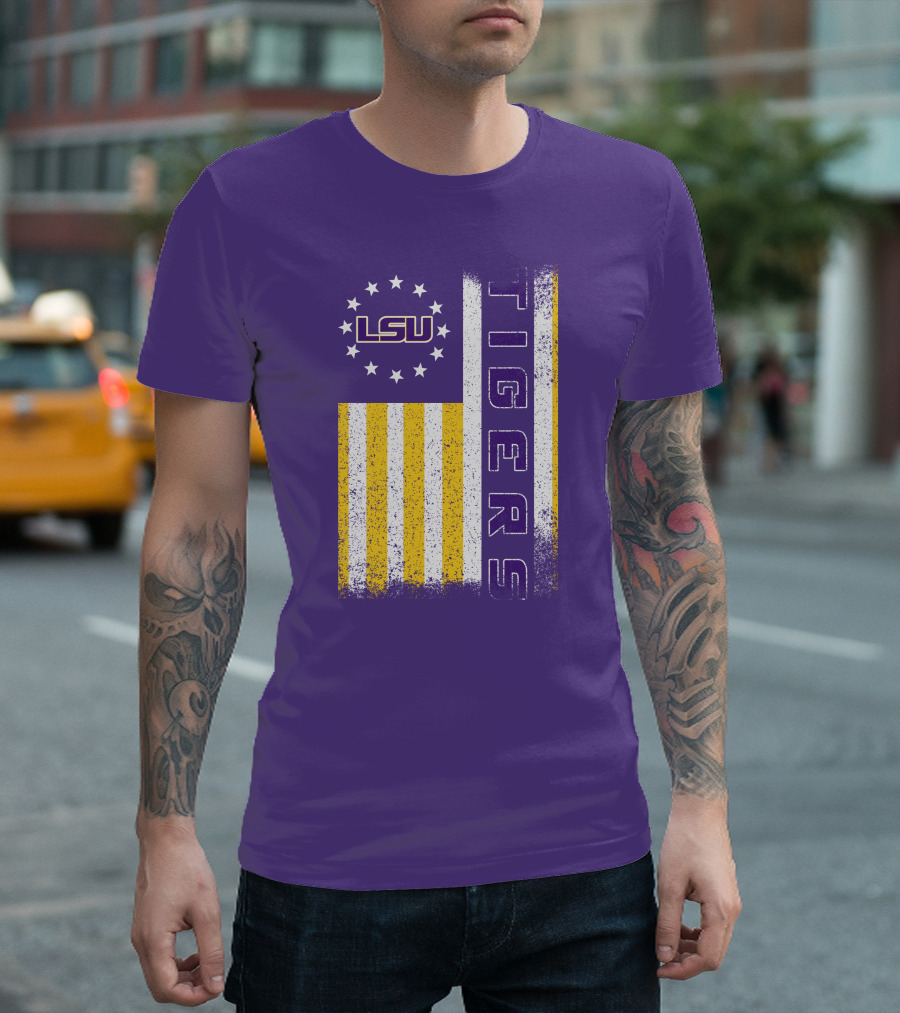 Lsu Tigers Stars And Stripes T-Shirt