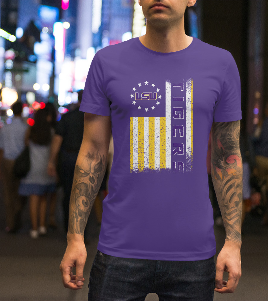 Lsu Tigers Stars And Stripes T-Shirt