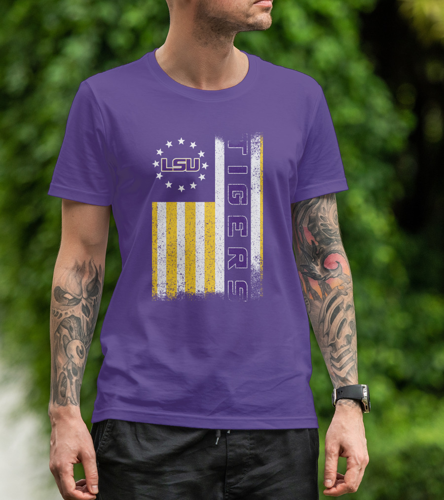 Lsu Tigers Stars And Stripes T-Shirt