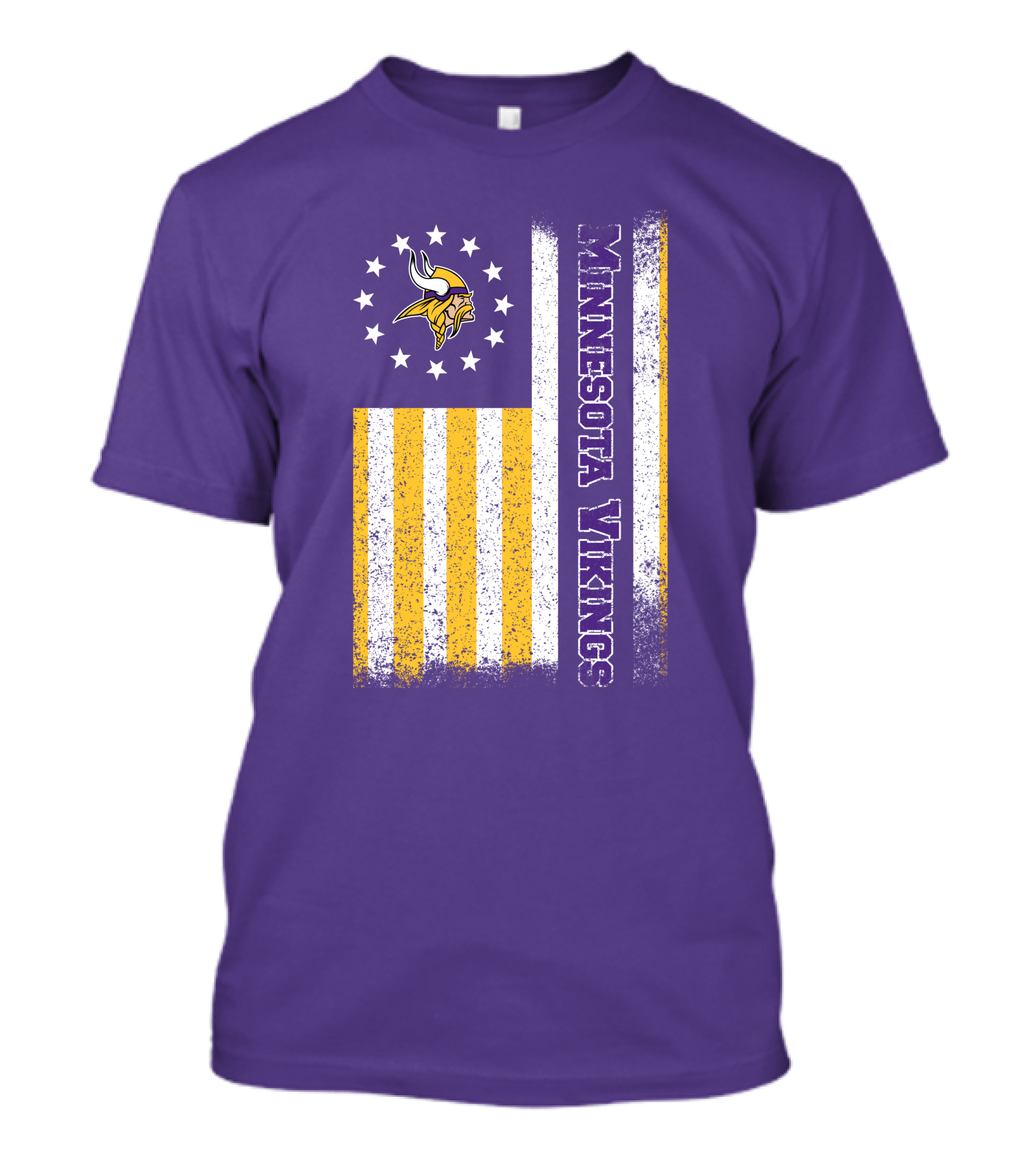 Minnesota Vikings American Flag Stars And Stripes T-Shirt