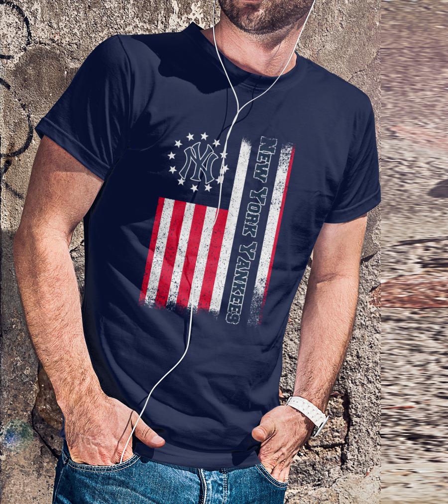 New York Yankees American Flag Stars And Stripes T-Shirt