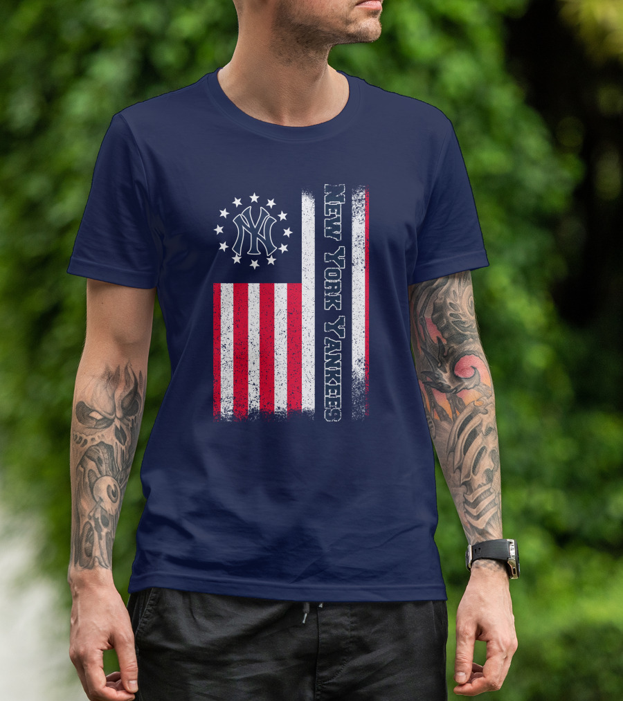 New York Yankees American Flag Stars And Stripes T-Shirt