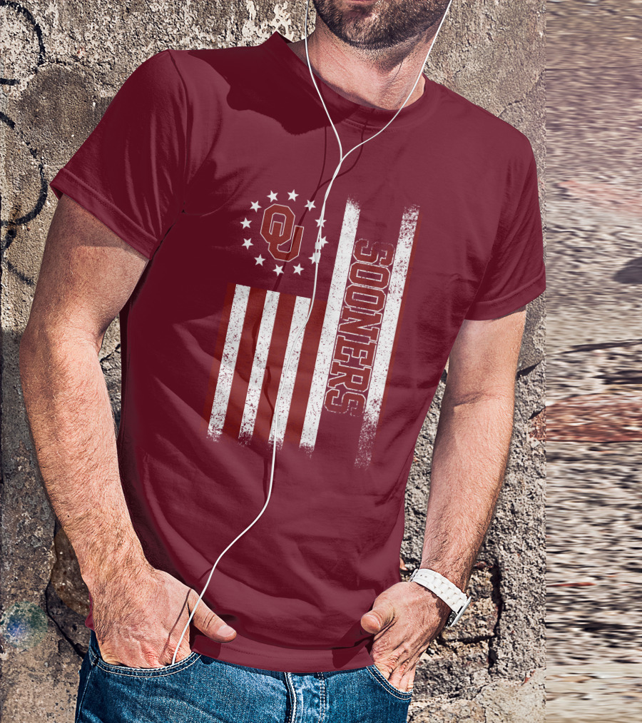 Oklahoma Sooners Ou Stars And Stripes Flag T-Shirt