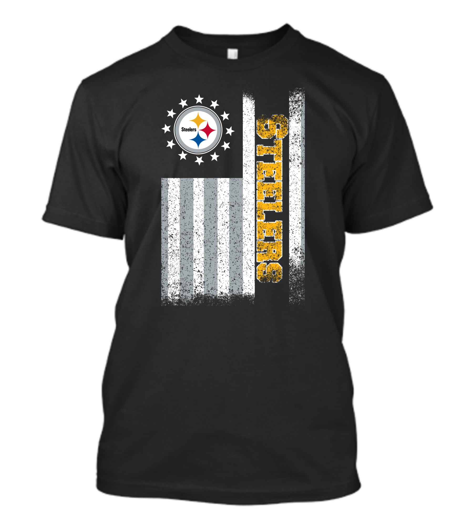 Pittsburgh Steelers American Flag Stars And Stripes T-Shirt