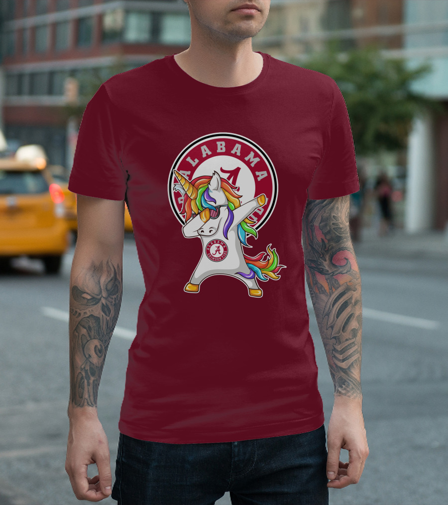 Alabama Crimson Tide Dabbing Unicorn T-Shirt