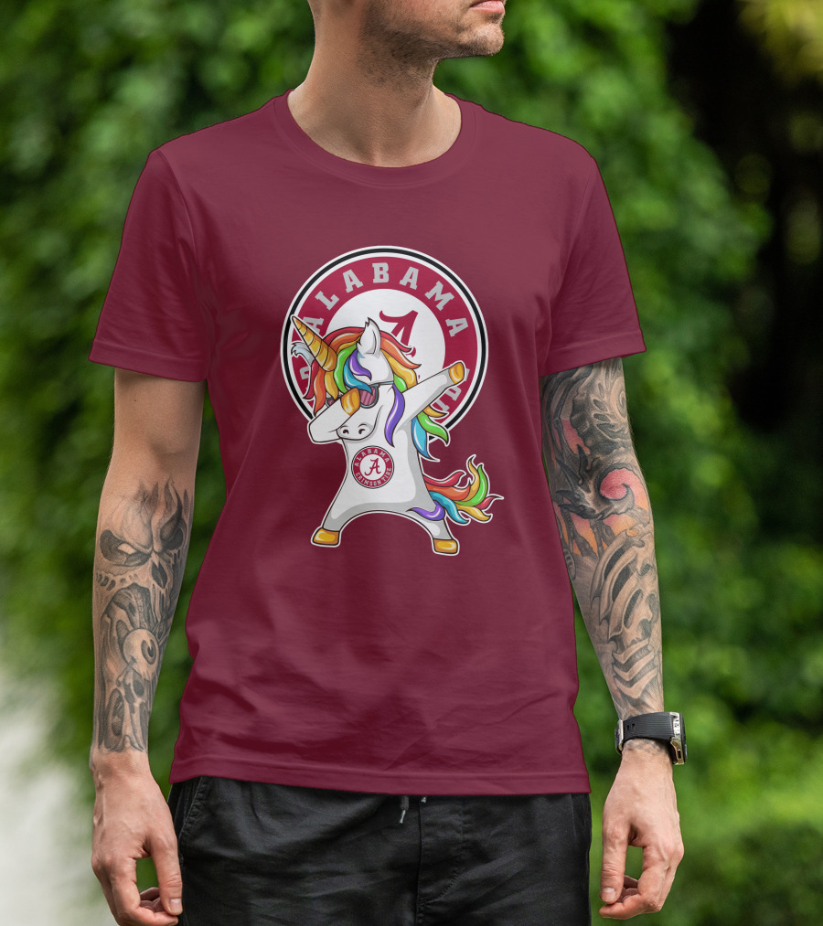 Alabama Crimson Tide Dabbing Unicorn T-Shirt