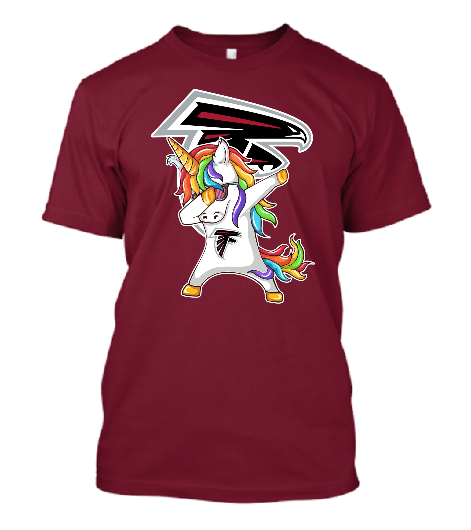 Atlanta Falcons Unicorn Rainbow Dabbing T-Shirt