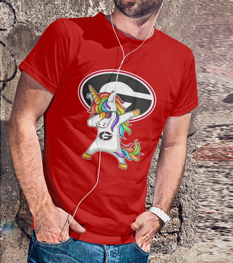 Georgia Bulldogs Dabbing Unicorn T-Shirt