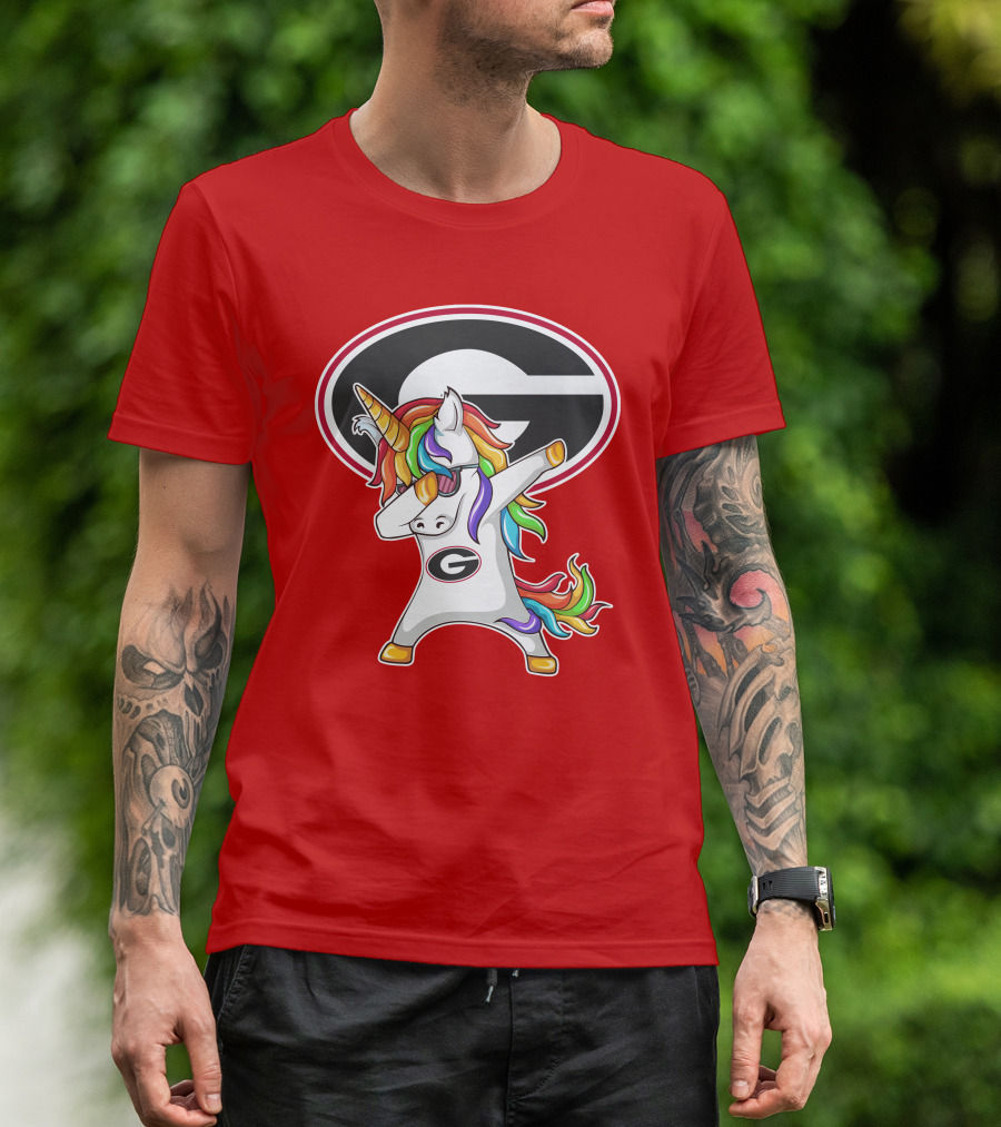 Georgia Bulldogs Dabbing Unicorn T-Shirt