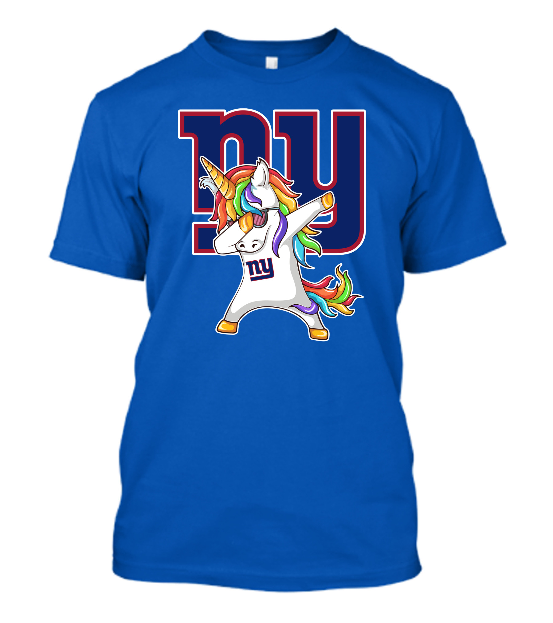 NY Giants Rainbow Unicorn Dab T-Shirt