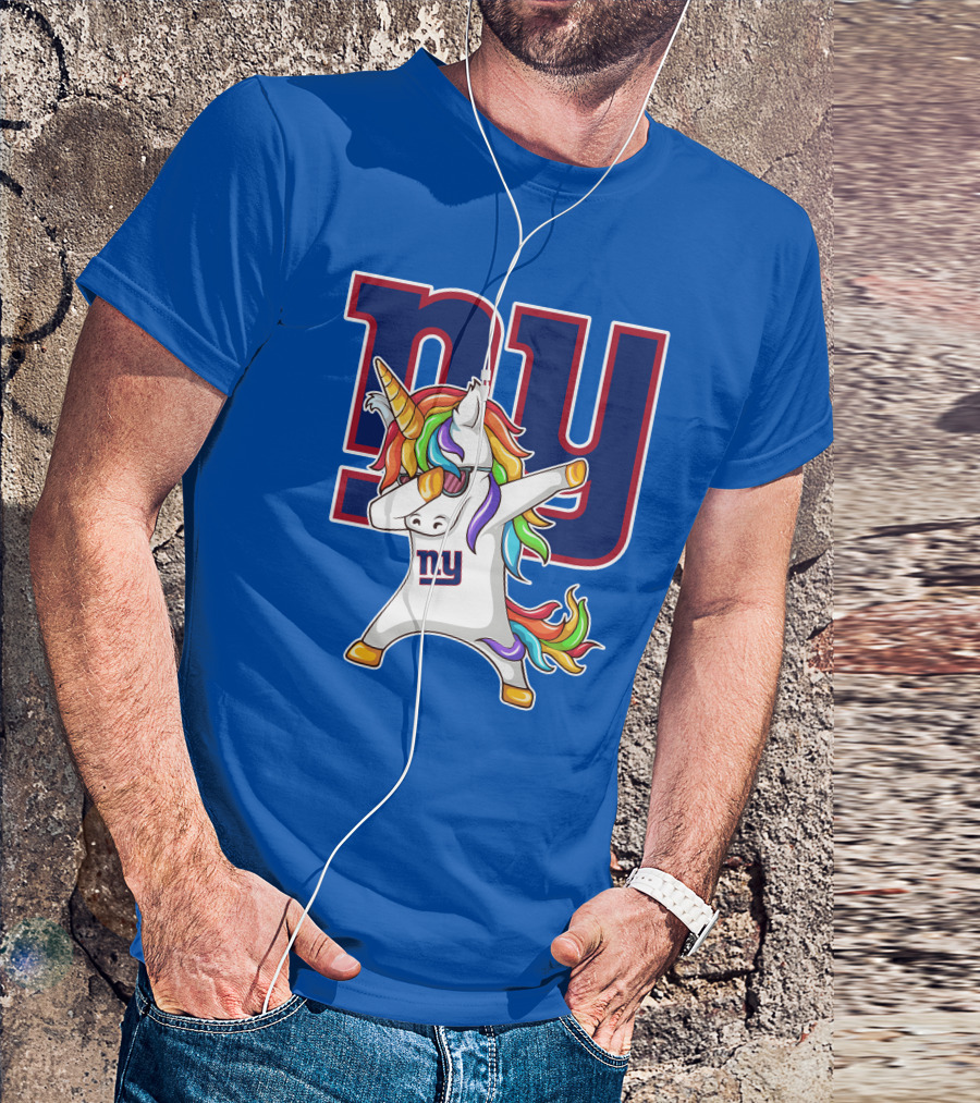 NY Giants Rainbow Unicorn Dab T-Shirt