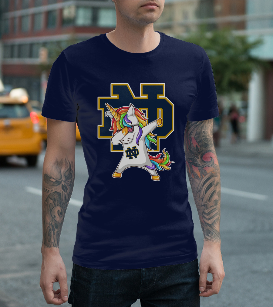 Notre Dame Fighting Irish Dab Unicorn ND T-Shirt