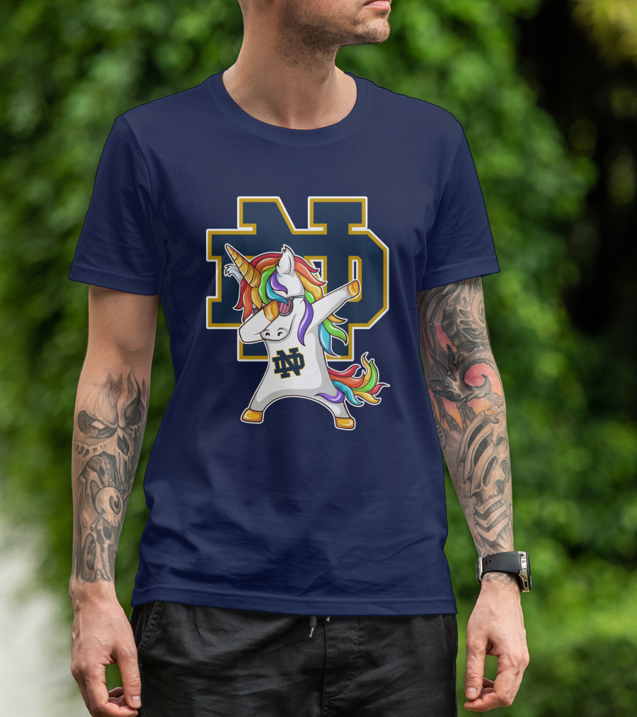 Notre Dame Fighting Irish Dab Unicorn ND T-Shirt