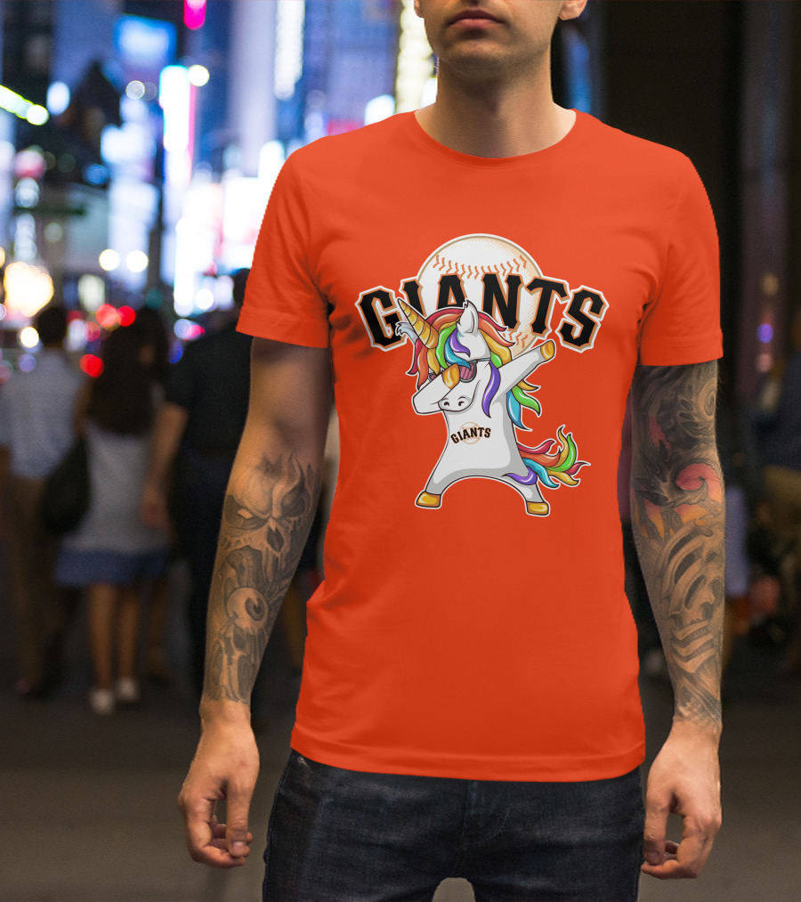 San Francisco Giants Unicorn Dabbing Baseball T-Shirt