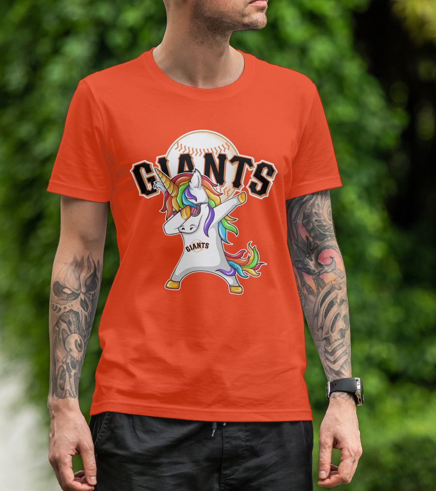 San Francisco Giants Unicorn Dabbing Baseball T-Shirt