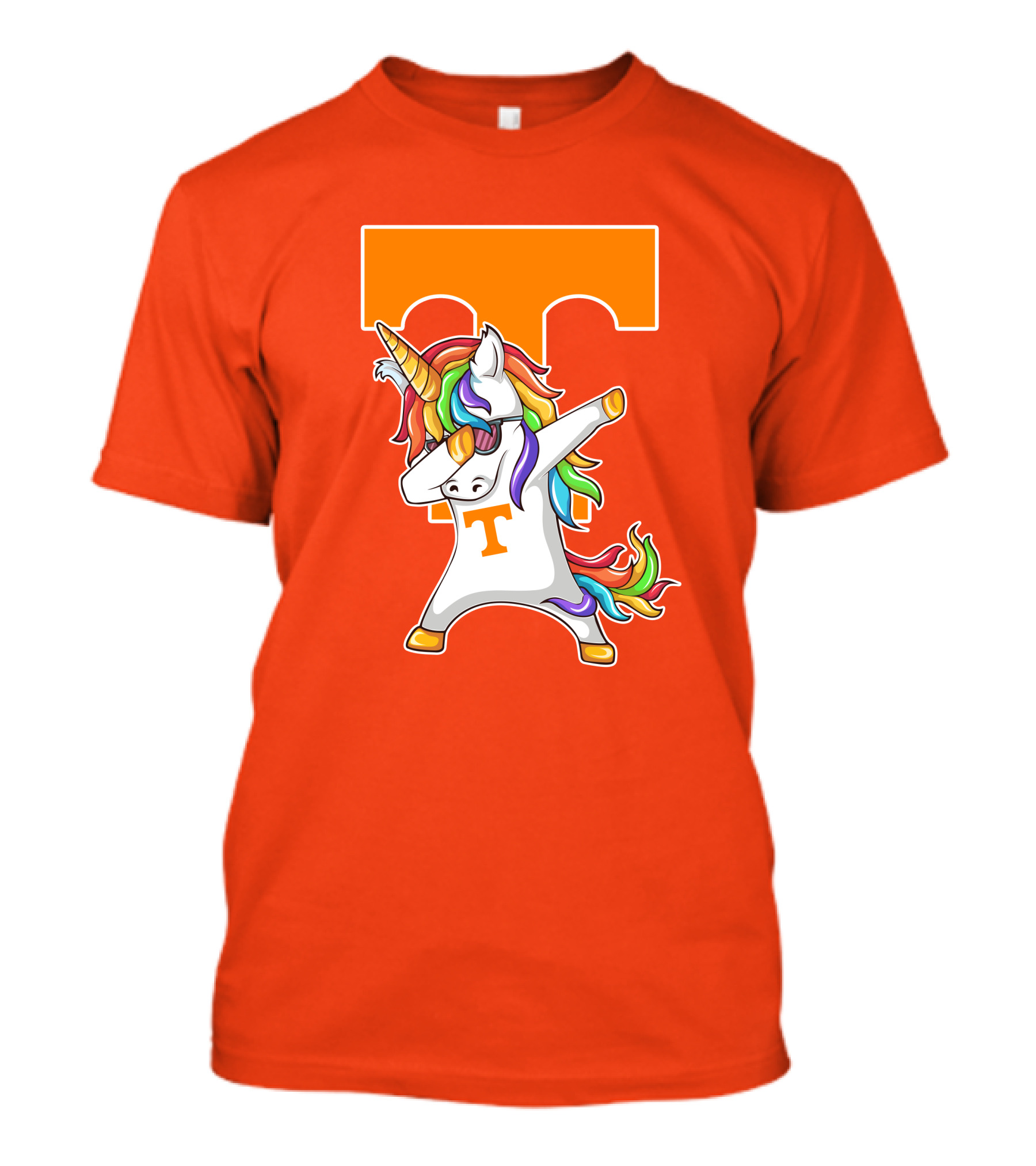 Tennessee Volunteers Dabbing Unicorn With Iconic Orange T T-Shirt
