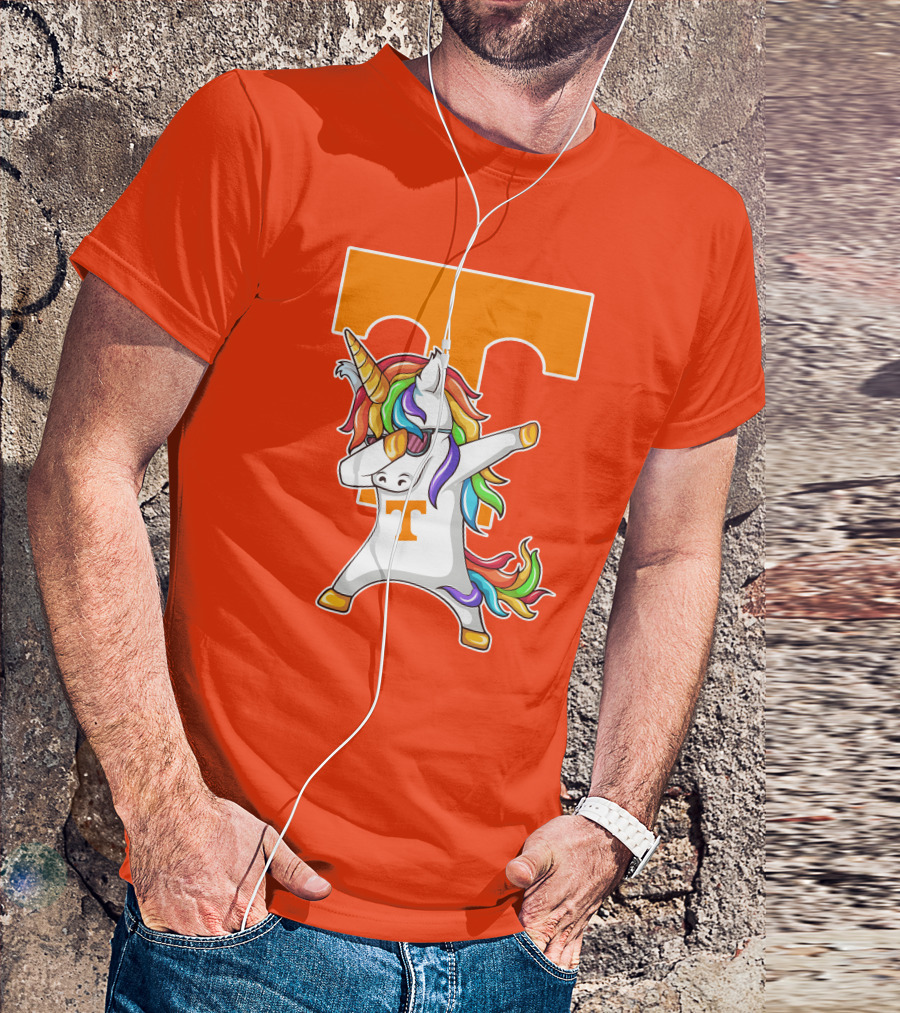 Tennessee Volunteers Dabbing Unicorn With Iconic Orange T T-Shirt