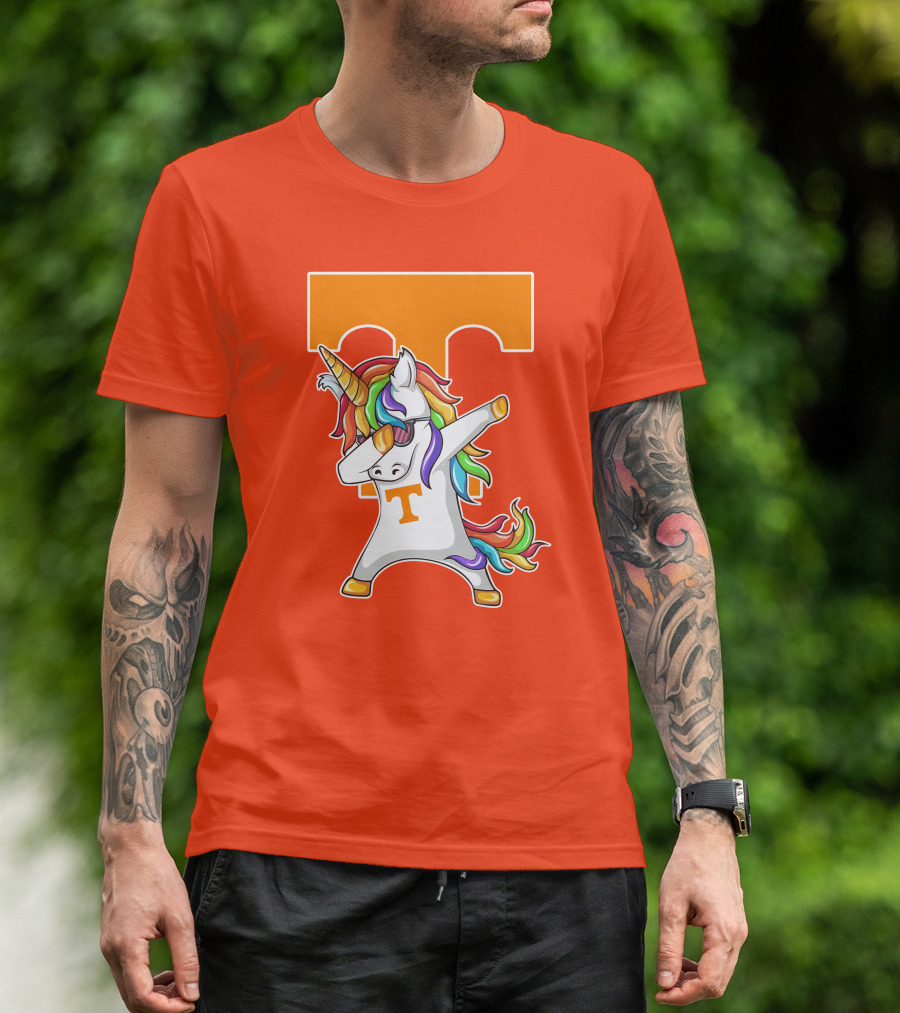 Tennessee Volunteers Dabbing Unicorn With Iconic Orange T T-Shirt