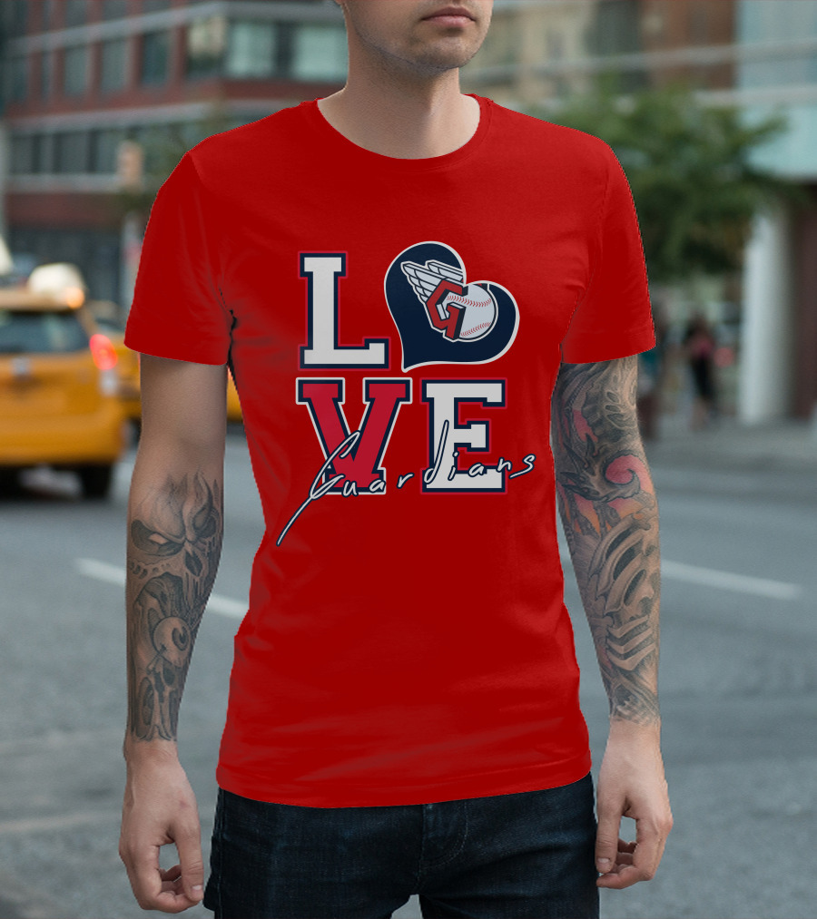 LOVE Guardians Baseball Heart T-Shirt