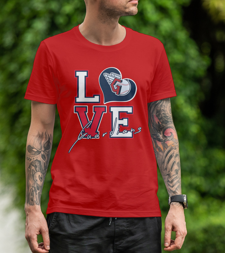 LOVE Guardians Baseball Heart T-Shirt