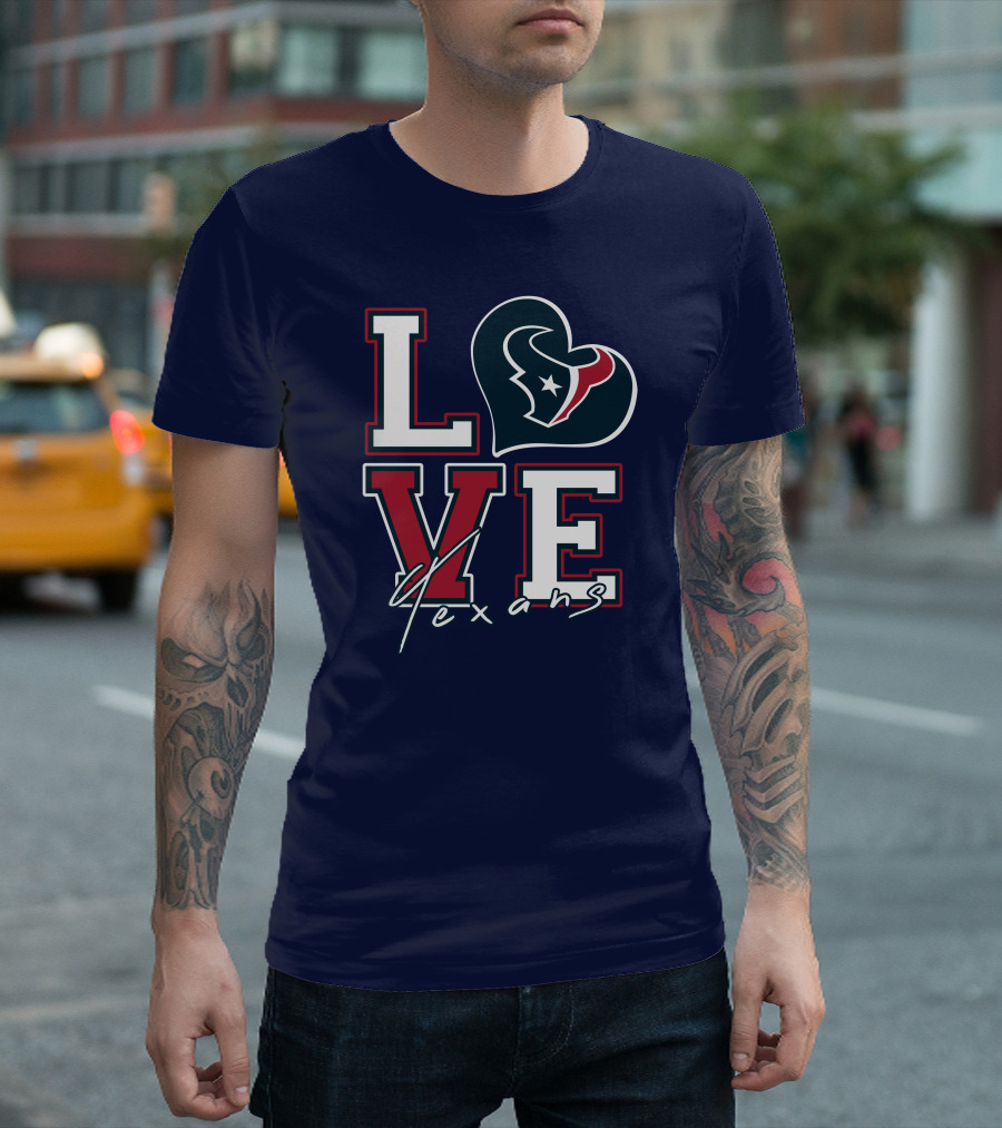 LOVE Houston Texans Logo NFL T-Shirt
