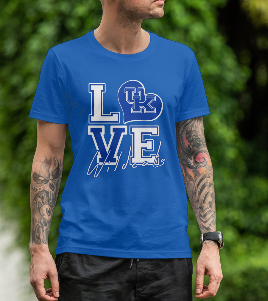 LOVE Kentucky Wildcats UK Heart Wildcats T-Shirt