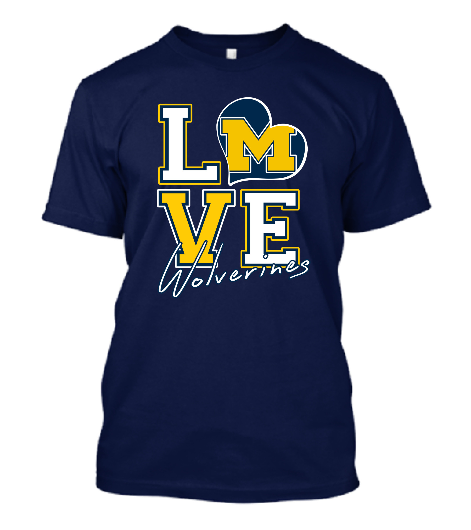 Love Michigan Wolverines Heart T-Shirt